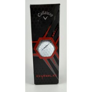NIB Callaway Diablo 3 Pack Golf Balls - Open Box Hex Aerodynamics